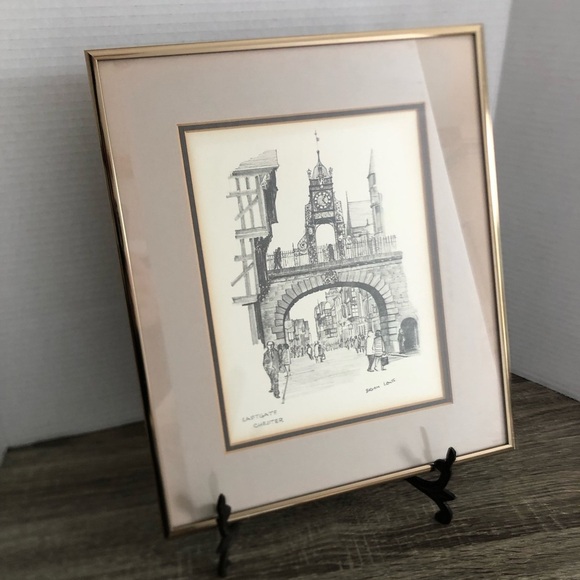 Vtg UK Brian Lewis Pencil Art Framed - Picture 2 of 13